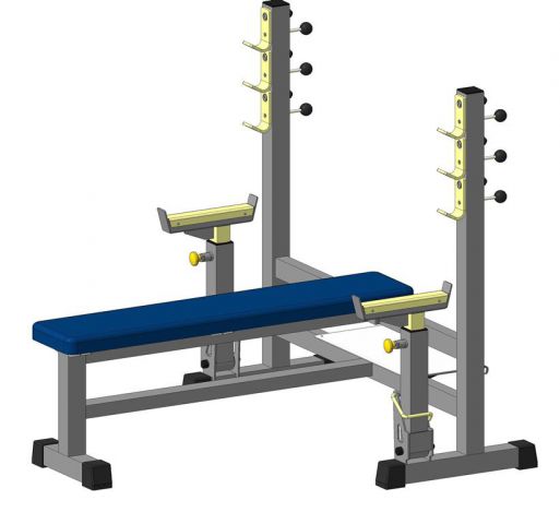 Лава для жиму горизонтальна (зі страхувальними пастками) InterAtletikGym BT304.1