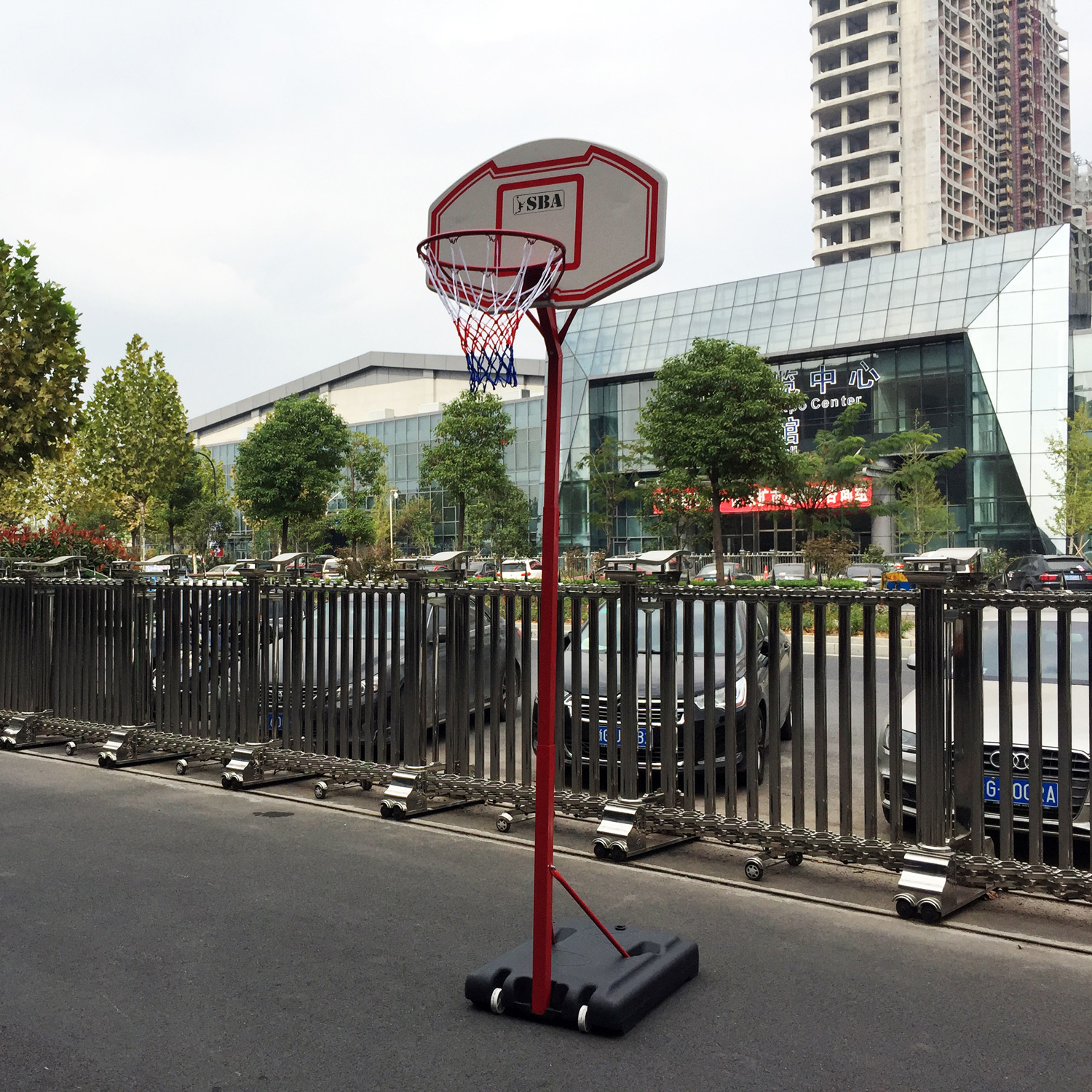 Фото Баскетбольна стійка SBA PE003 90x60 см №4