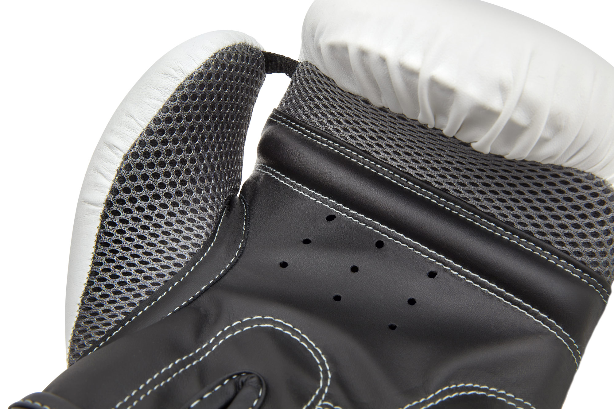 Фото Боксёрские перчатки Reebok RSCB-12010WH-12 12 унций белый-черный-красный №3