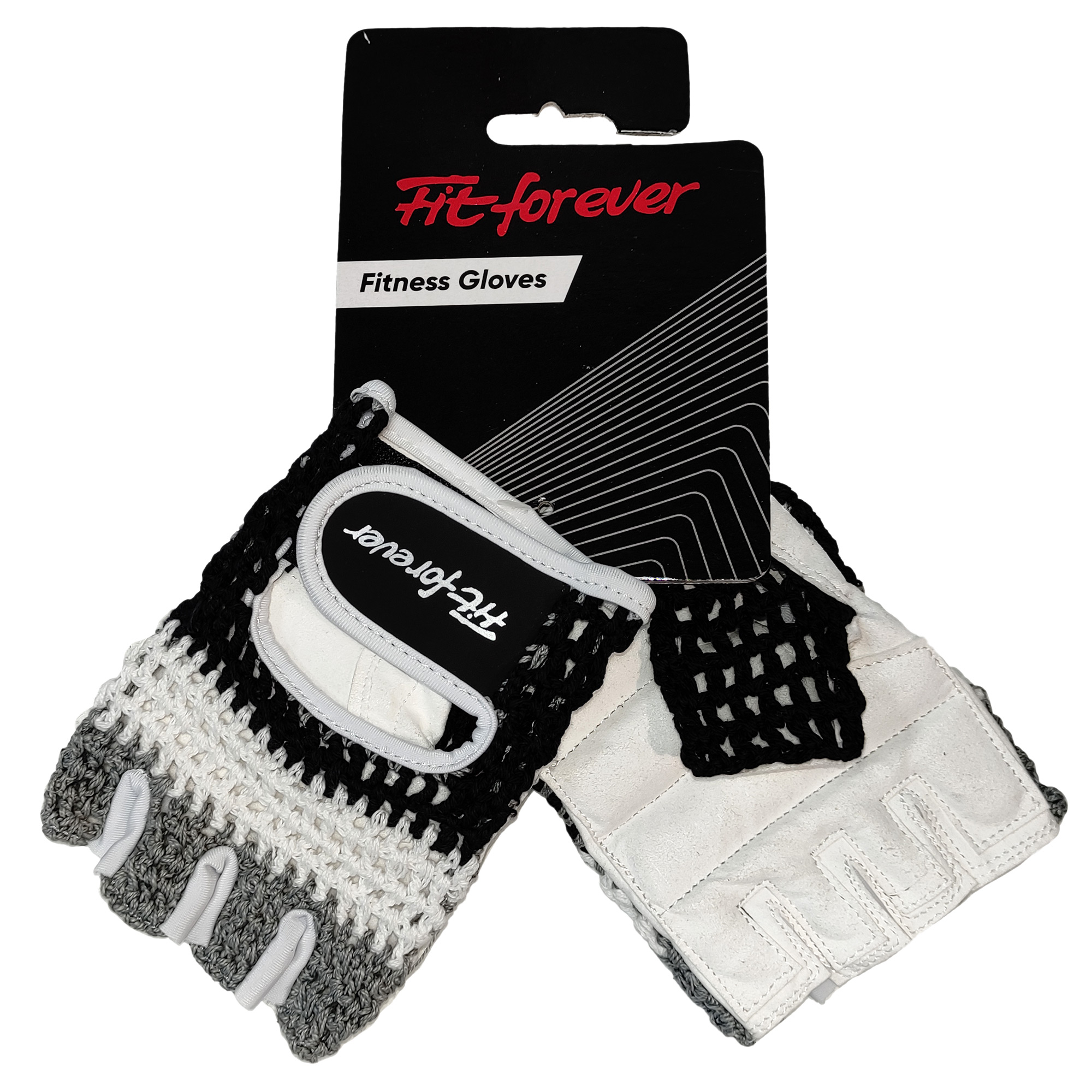 Перчатки для фитнеса Fit forever Range AI-04-1350 белый/черный/серый S