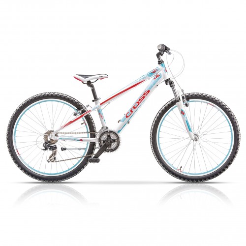 Велосипед 26 CROSS Speedster Girl 21 spd рама 13 2015 білий-блакитний-червоний