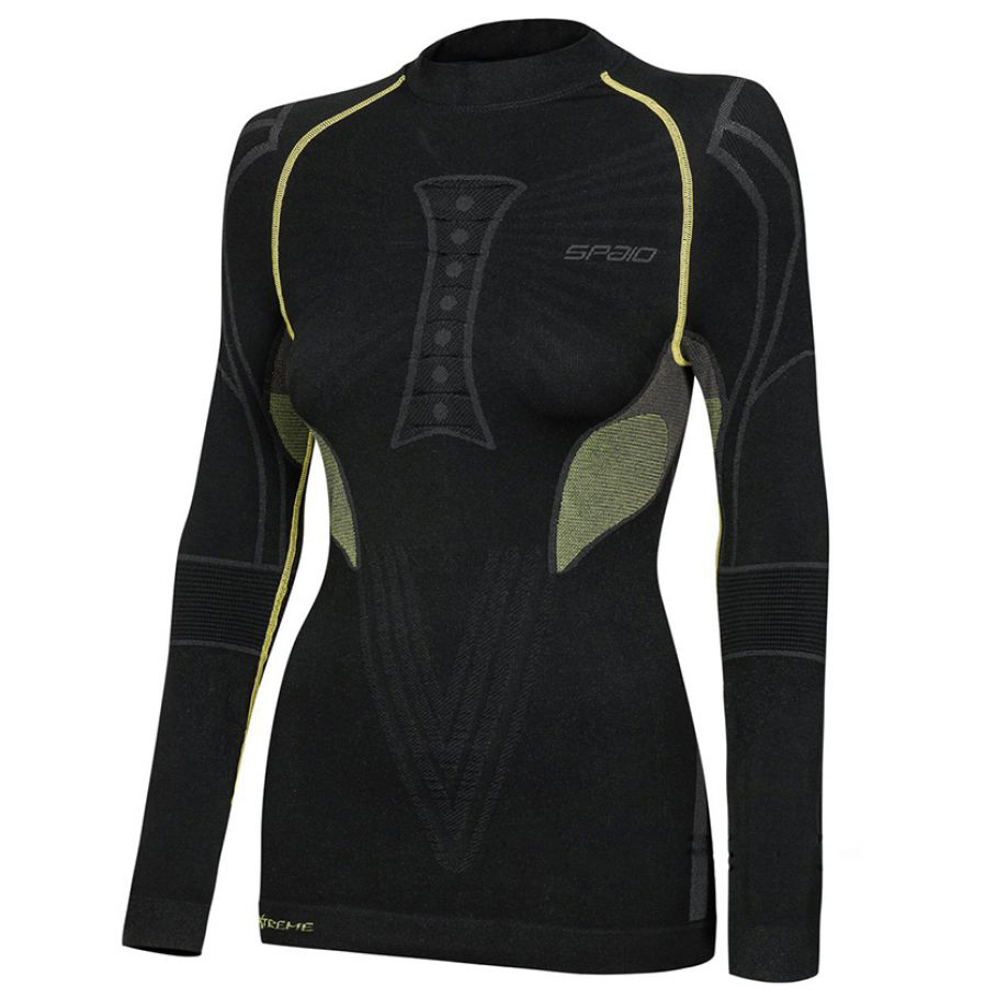 Термореглан Spaio Extreme W02 women черный-зеленый S