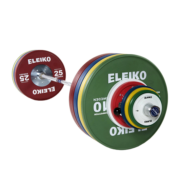 Відеоогляд Олімпійська штанга Eleiko для змагань з важкої атлетики 190 кг кольорова чоловіча 3001240F