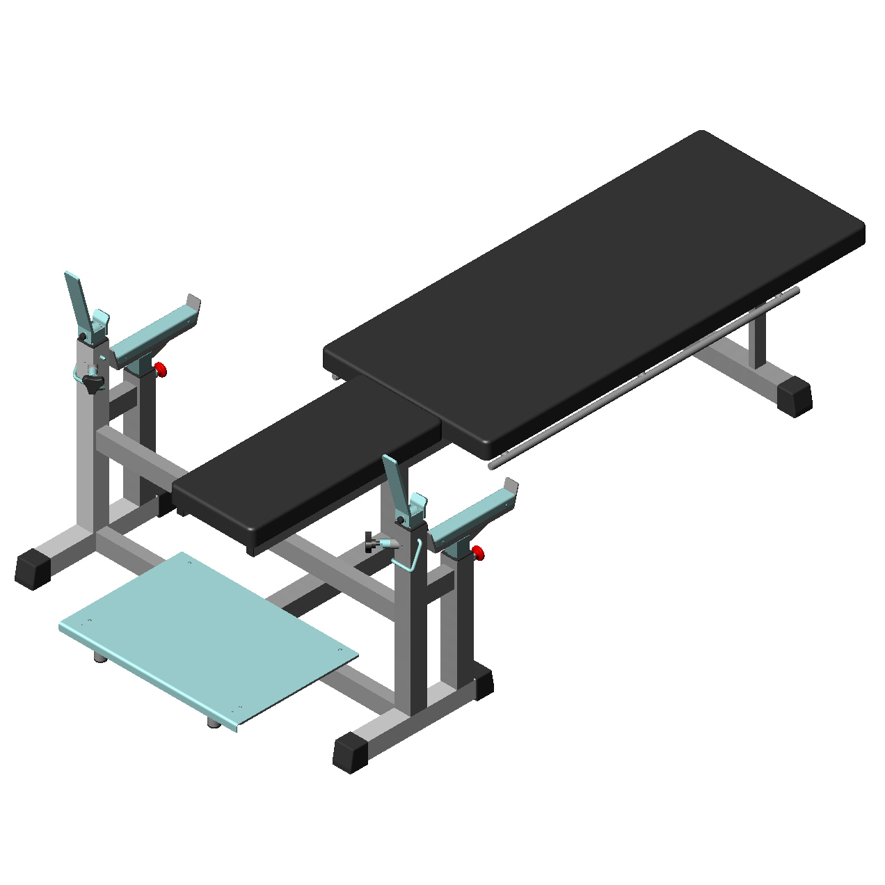 Лава для жиму горизонтальна паралімпійська Interatletika ST326.1 з роликами