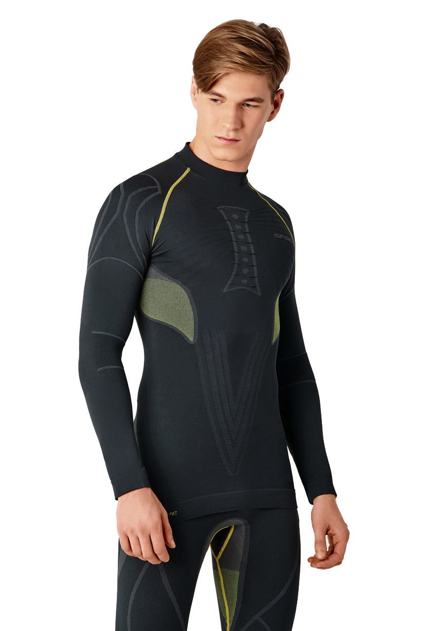 Фото Термореглан Spaio Extreme W02 men черный-зеленый L №2