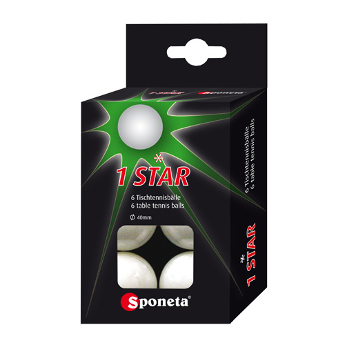 Шарики для настольного тенниса Sponeta 1 star  6 шт
