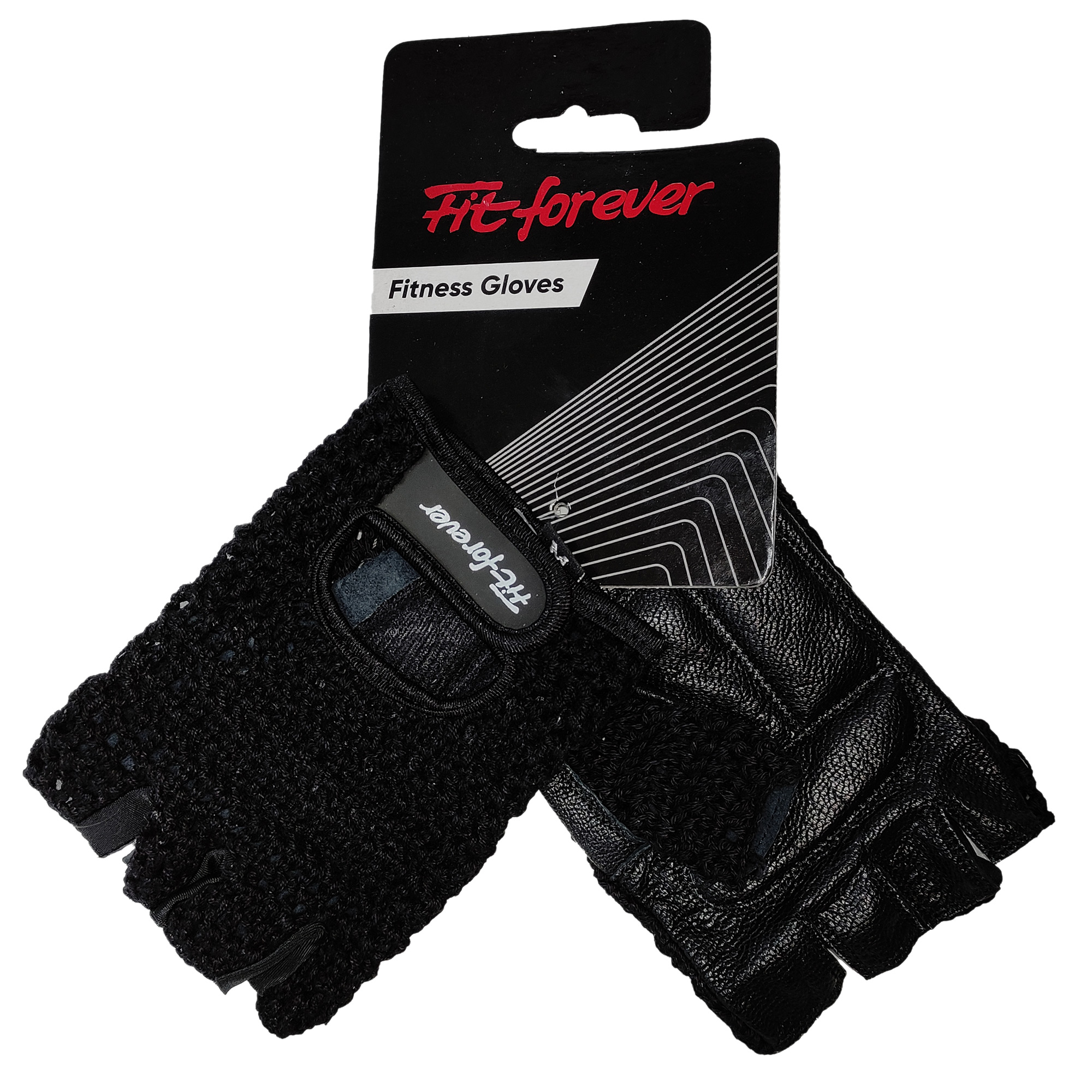 Перчатки для фитнеса Fit forever Cotton Knitted AI-04-1346-D черный S