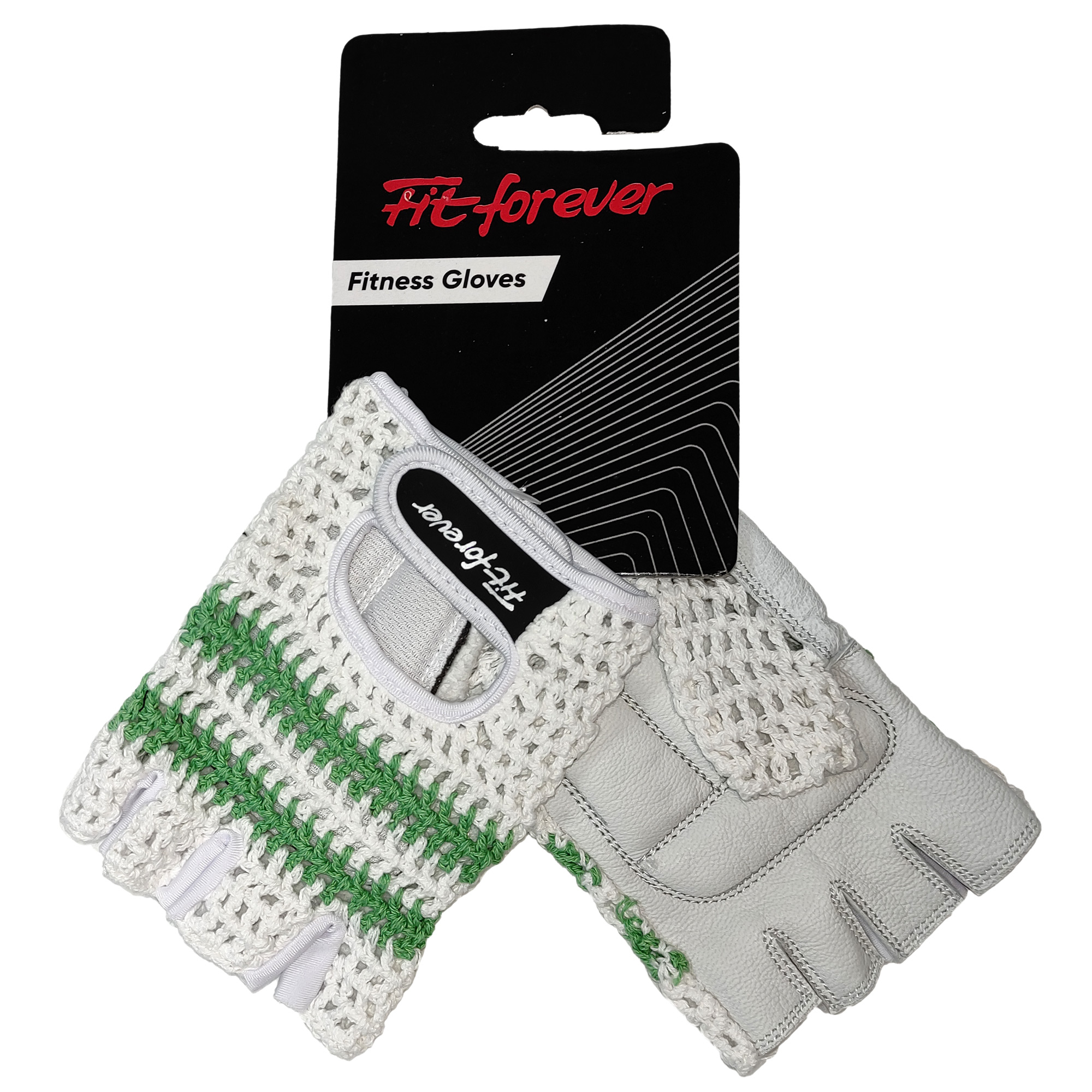 Перчатки для фитнеса Fit forever Range AI-04-1347 белый/зеленый S