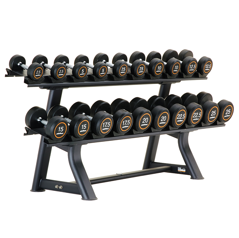 Стійка з набором гантелей 2,5-25 кг Pulsefitness 135H-AAC