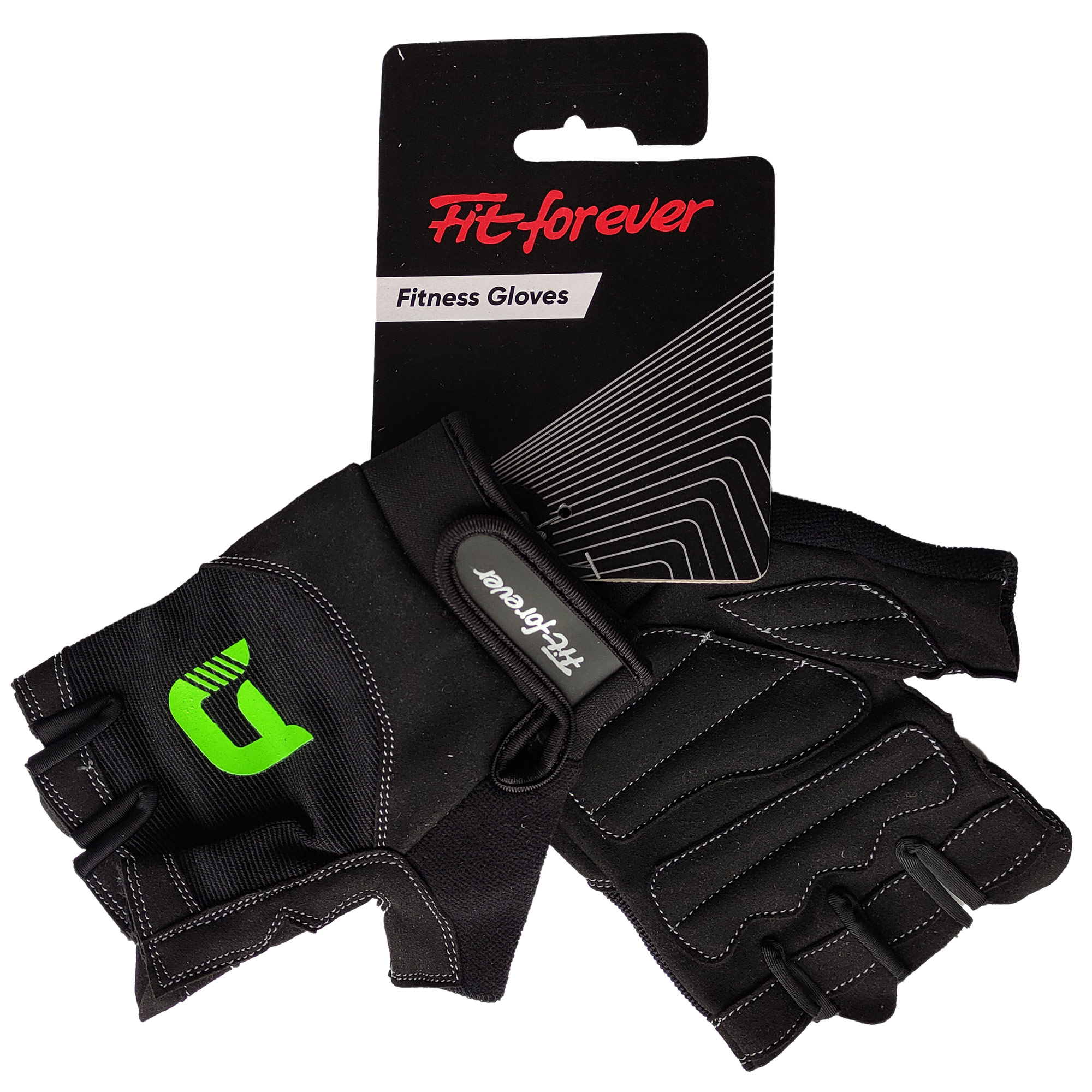 Перчатки для фитнеса Fit forever No Compromise AI-04-1286-B черный/зеленый S